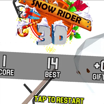 snow rider 3d unblocked - Game over screen